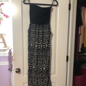 strapless aztec jumper